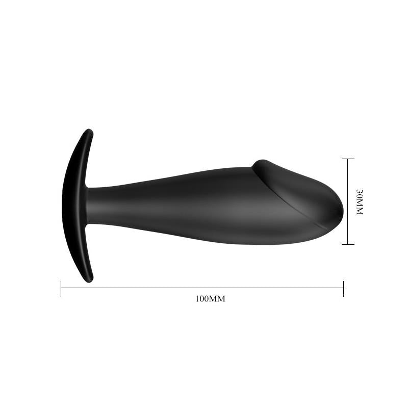 PRETTY LOVE - ANAL PLUG SILICONE PENIS FORM BLACK