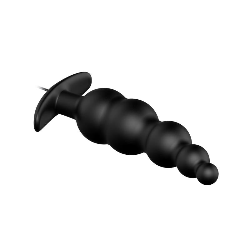 PRETTYLOVE - ANAL PLUG BUBBLES VIBRATOR BLACK WITHREMOTE CONTROL