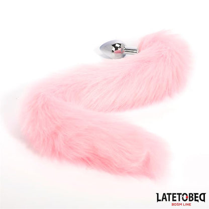 LATETOBED BDSM LINE - ANAL PLUG WITH FOX TAIL PINK 40 CM