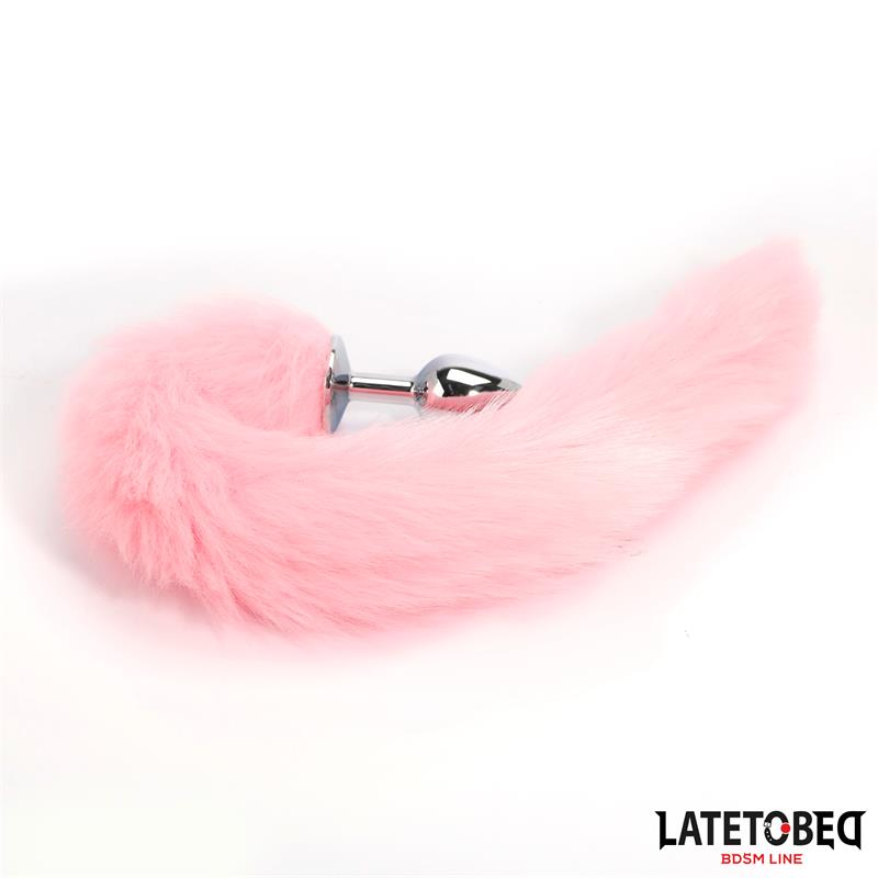 LATETOBED BDSM LINE - ANAL PLUG WITH FOX TAIL PINK 40 CM