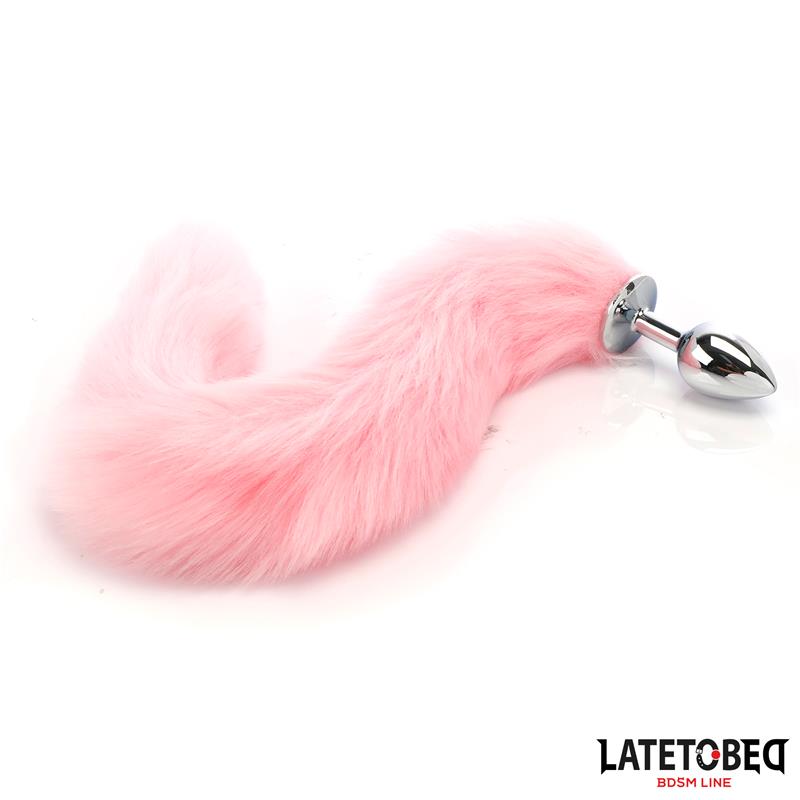 LATETOBED BDSM LINE - ANAL PLUG WITH FOX TAIL PINK 40 CM