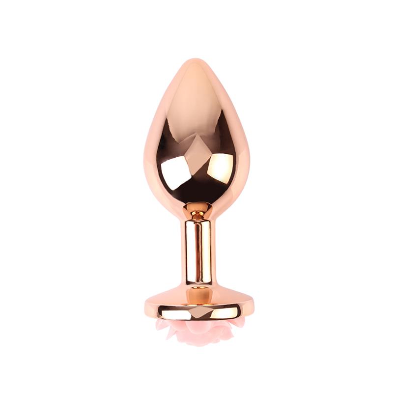 CHISA - ANAL PLUG WITH ROSE JEWEL COLOR ROSE SIZE M