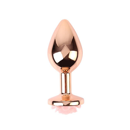 CHISA - ANAL PLUG WITH ROSE JEWEL COLOR ROSE SIZE M