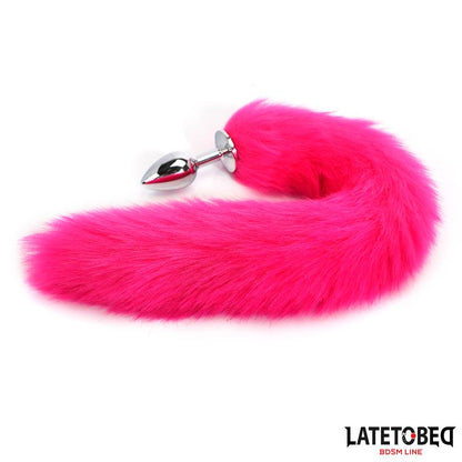 LATETOBED BDSM LINE - ANAL PLUG WITH TAIL HOT PINK 40 CM