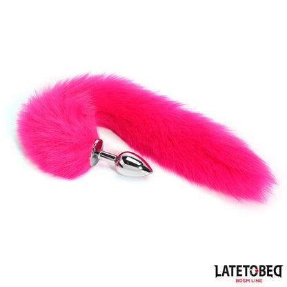 LATETOBED BDSM LINE - ANAL PLUG WITH TAIL HOT PINK 40 CM
