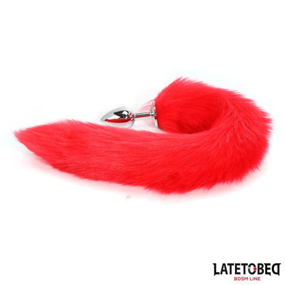LATETOBED BDSM LINE - ANAL PLUG WITH TAIL RED 40 CM