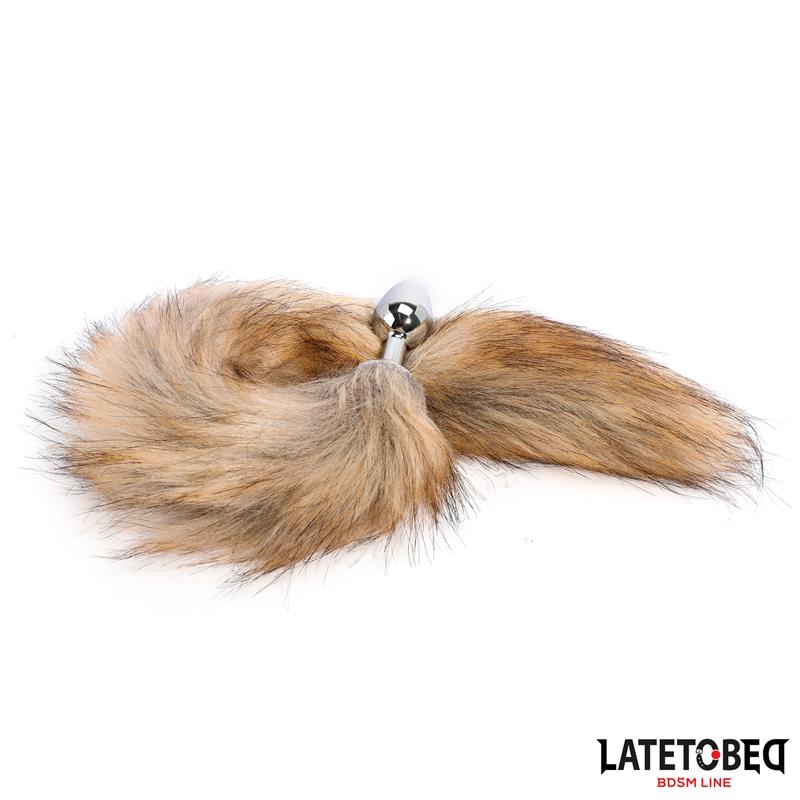 LATETOBED BDSM LINE - ANAL PLUG WITH TAILBROWN 40 CM