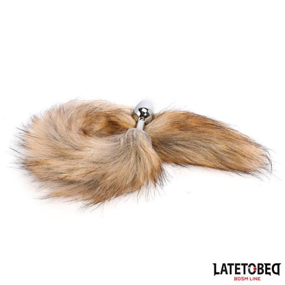 LATETOBED BDSM LINE - ANAL PLUG WITH TAILBROWN 40 CM