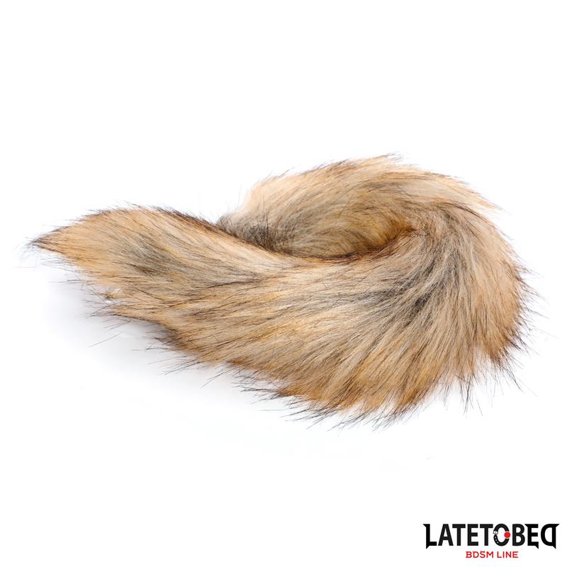 LATETOBED BDSM LINE - ANAL PLUG WITH TAILBROWN 40 CM