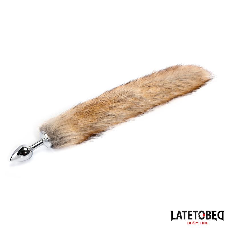 LATETOBED BDSM LINE - ANAL PLUG WITH TAILBROWN 40 CM