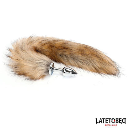 LATETOBED BDSM LINE - ANAL PLUG WITH TAILBROWN 40 CM
