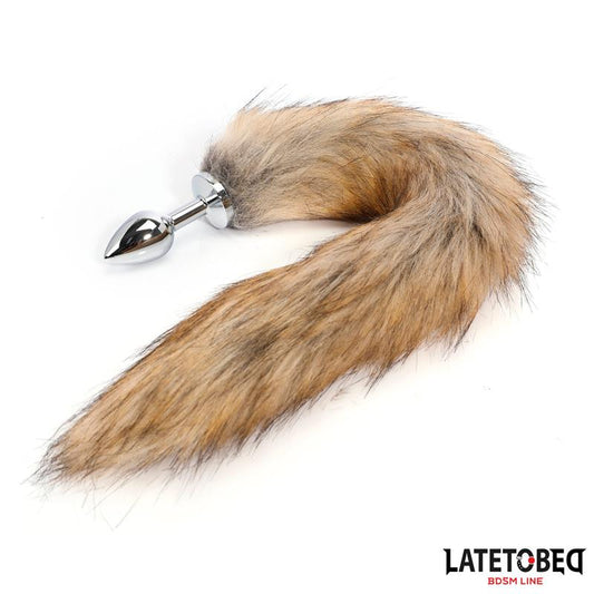 LATETOBED BDSM LINE - ANAL PLUG WITH TAILBROWN 40 CM