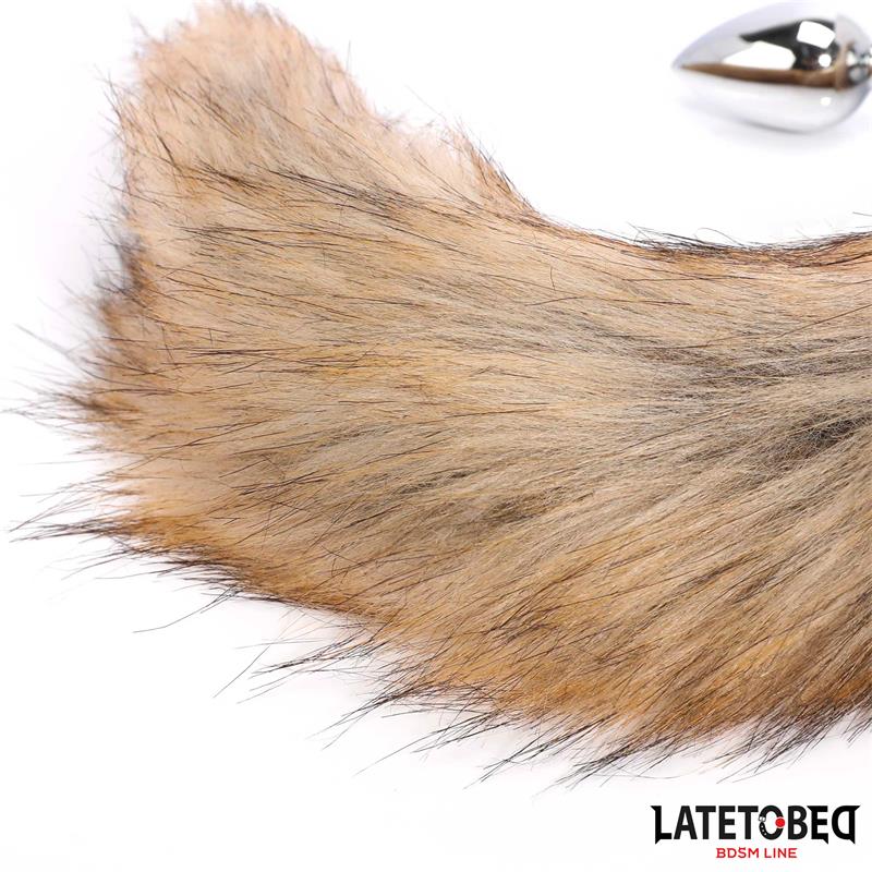 LATETOBED BDSM LINE - ANAL PLUG WITH TAILBROWN 40 CM