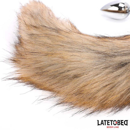 LATETOBED BDSM LINE - ANAL PLUG WITH TAILBROWN 40 CM