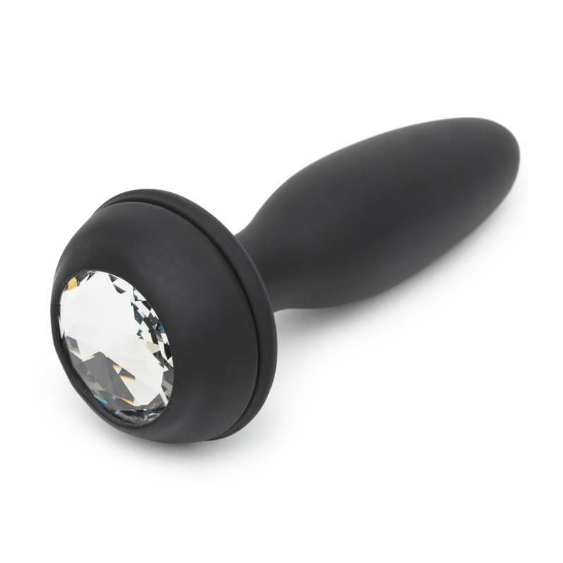 HAPPY RABBIT - ANAL PLUG WITH VIBRATION AND DOUBLE BASE PURPLE LARGE