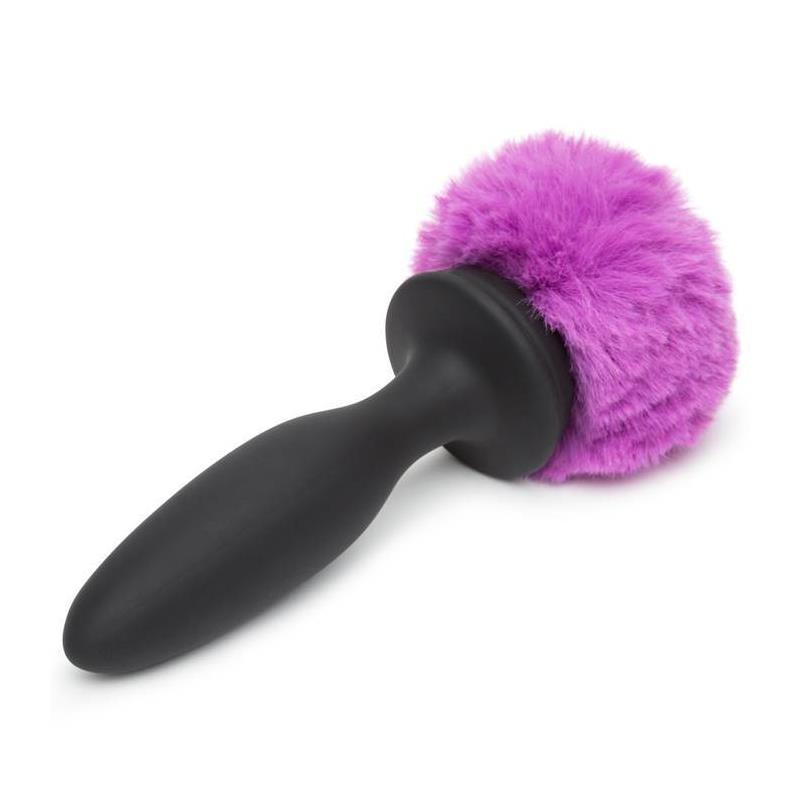 HAPPY RABBIT - ANAL PLUG WITH VIBRATION AND DOUBLE BASE PURPLE LARGE