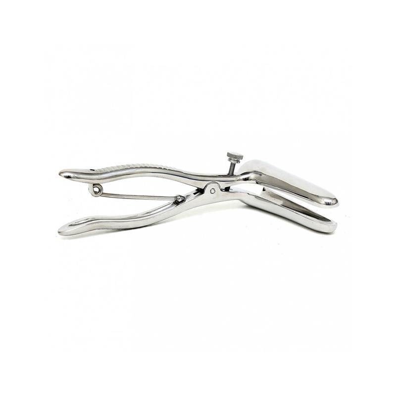 BONDAGE PLAY - ANAL SPECULUM WITH 2 SPOONS CHROME-SILVER