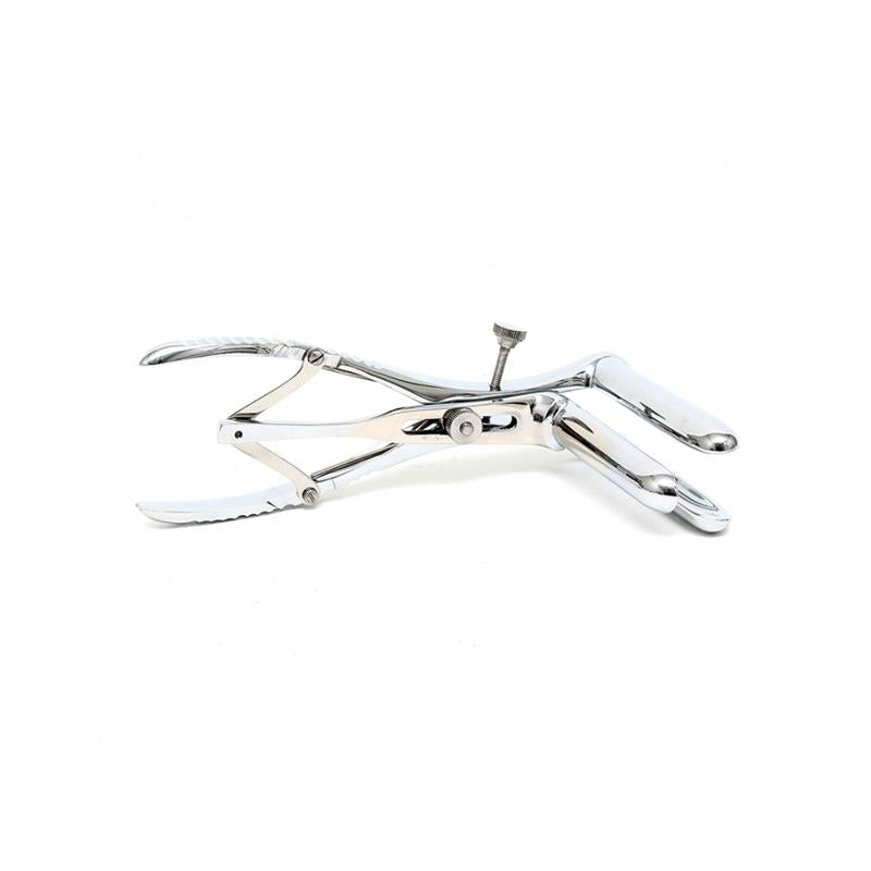 BONDAGE PLAY - ANAL SPECULUM WITH 3 SPOONS CHROME SILVER