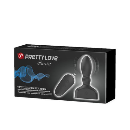 PRETTYLOVE - ANAL STIMULATOR HARRIET INFLATABLE USB SILICONE BLACK