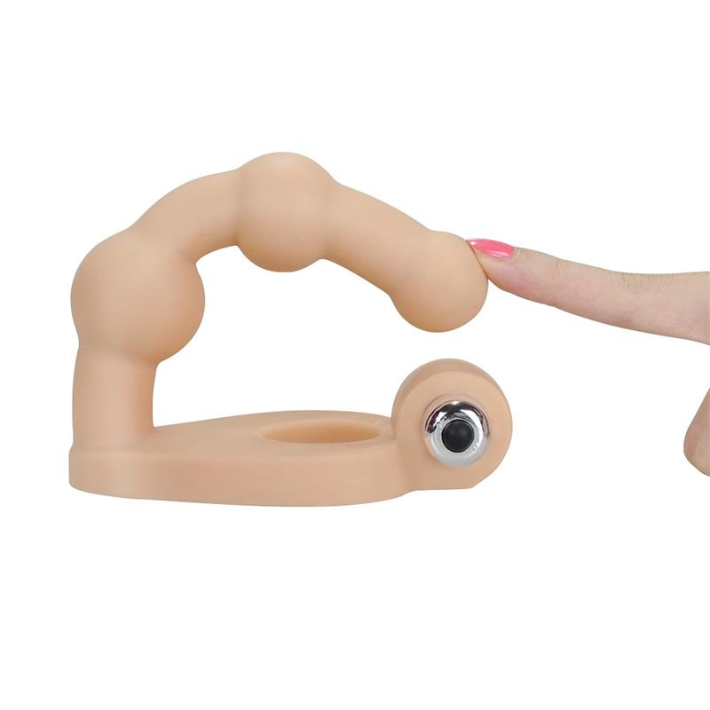 LOVETOY - ANAL STIMULATOR THE ULTRA SOFT BEAD 6 WITH VIBRATION FLESH