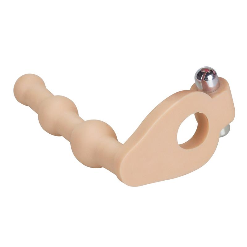 LOVETOY - ANAL STIMULATOR THE ULTRA SOFT BEAD 6 WITH VIBRATION FLESH