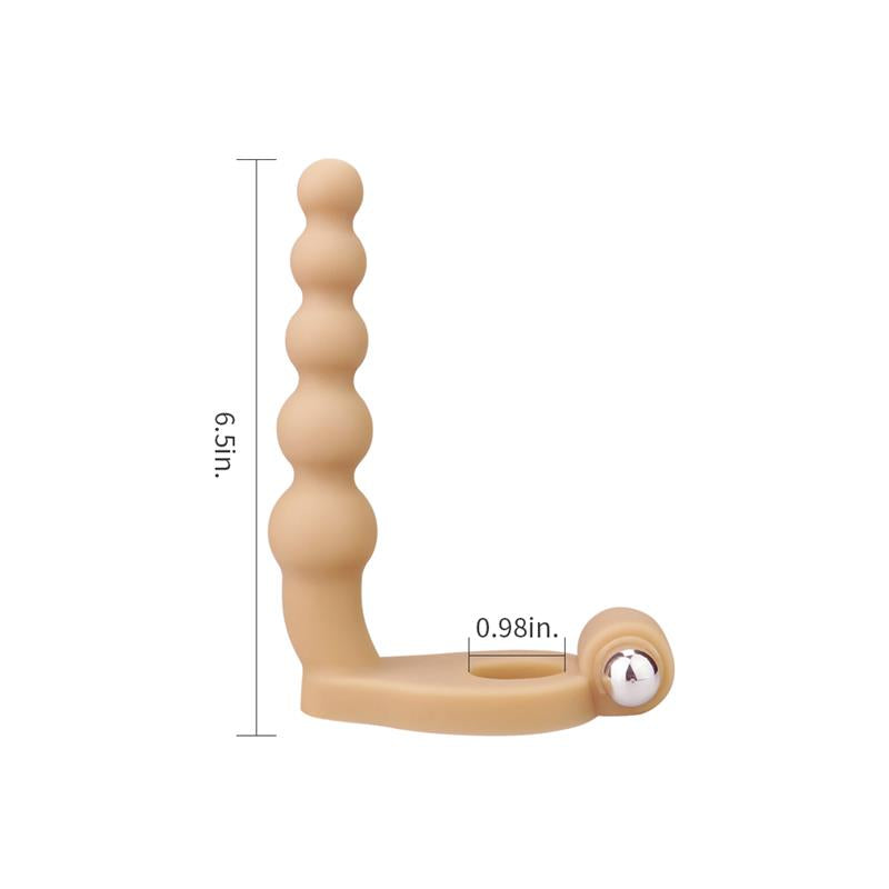 LOVETOY - ANAL STIMULATOR THE ULTRA SOFT BEAD 6.5 WITH VIBRATION FLESH