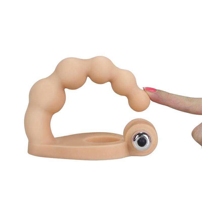 LOVETOY - ANAL STIMULATOR THE ULTRA SOFT BEAD 6.5 WITH VIBRATION FLESH