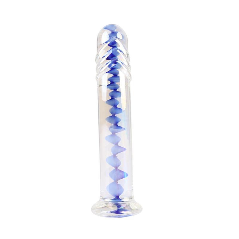 CHISA - ANAL SWIRL GLASS DILDO 6.7