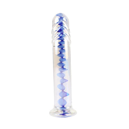CHISA - ANAL SWIRL GLASS DILDO 6.7