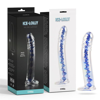 CHISA - ANAL SWIRL GLASS DILDO 6.7