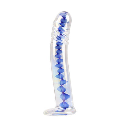CHISA - ANAL SWIRL GLASS DILDO 6.7