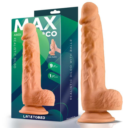 MAX & CO - ANDI REALISTIC DILDO WITH TESTICLES 9.1 FLESH