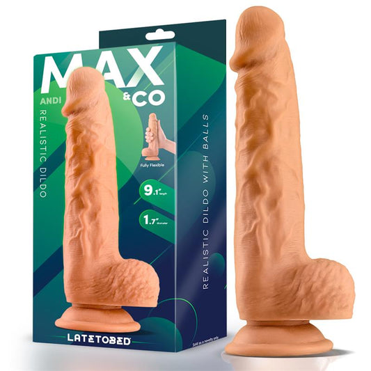 MAX & CO - ANDI REALISTIC DILDO WITH TESTICLES 9.1 FLESH