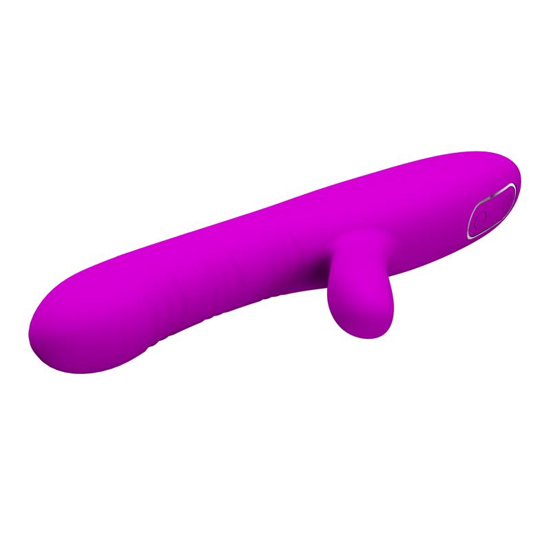 PRETTY LOVE - ANGELIQUE MULTIFUNCTION VIBRATOR + CLITORIS STIMULATOR PURPLE