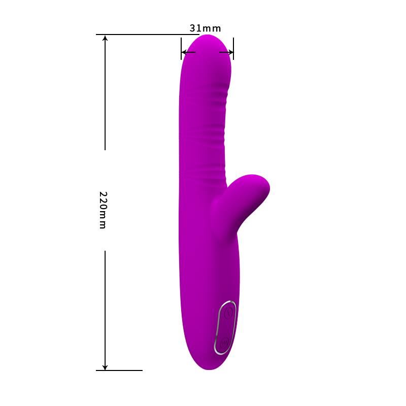 PRETTY LOVE - ANGELIQUE MULTIFUNCTION VIBRATOR + CLITORIS STIMULATOR PURPLE