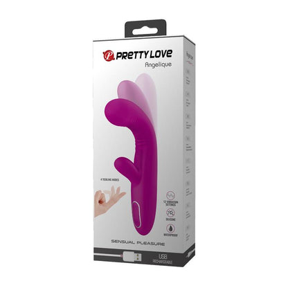 PRETTY LOVE - ANGELIQUE MULTIFUNCTION VIBRATOR + CLITORIS STIMULATOR PURPLE