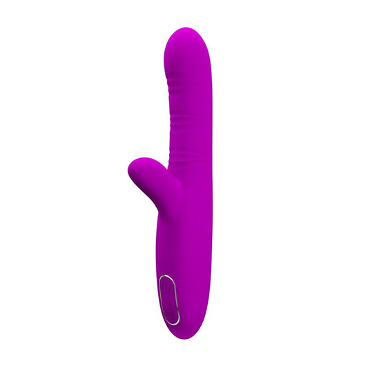 PRETTY LOVE - ANGELIQUE MULTIFUNCTION VIBRATOR + CLITORIS STIMULATOR PURPLE