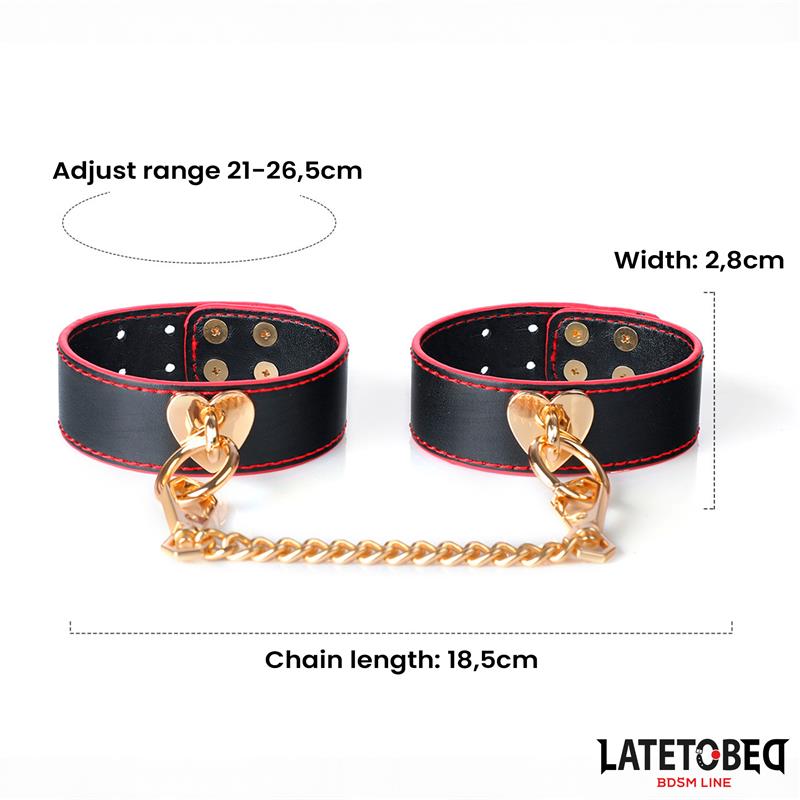 LATETOBED BDSM LINE - ANKLE CUFF WITH GOLDEN CHAIN