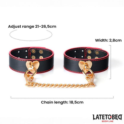 LATETOBED BDSM LINE - ANKLE CUFF WITH GOLDEN CHAIN