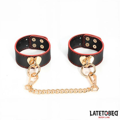 LATETOBED BDSM LINE - ANKLE CUFF WITH GOLDEN CHAIN