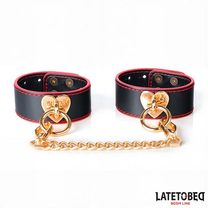 LATETOBED BDSM LINE - ANKLE CUFF WITH GOLDEN CHAIN
