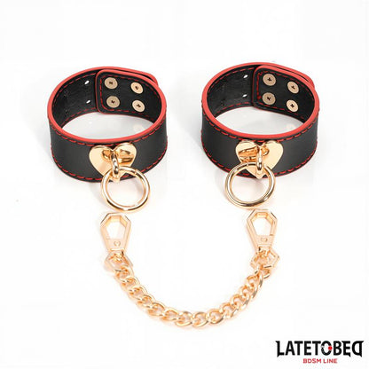 LATETOBED BDSM LINE - ANKLE CUFF WITH GOLDEN CHAIN