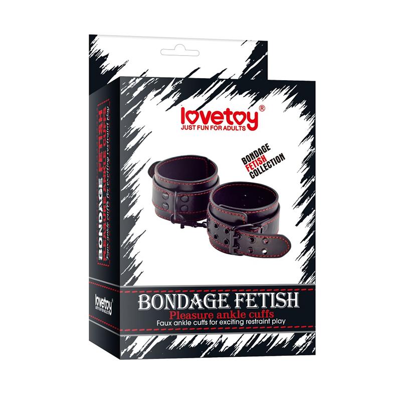LOVETOY - ANKLE CUFFS BONDAGE BLACK