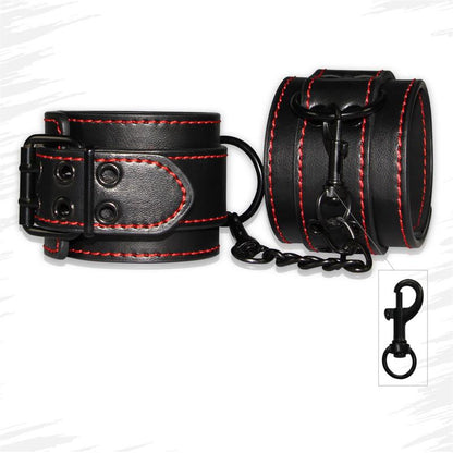 LOVETOY - ANKLE CUFFS BONDAGE BLACK