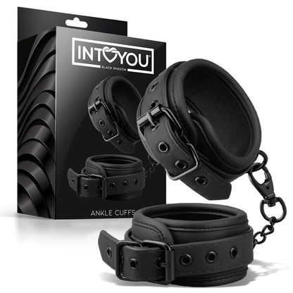 INTOYOU BLACK SHADOW - ANKLE CUFFS VEGAN LEATHER