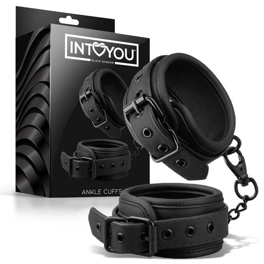 INTOYOU BLACK SHADOW - ANKLE CUFFS VEGAN LEATHER