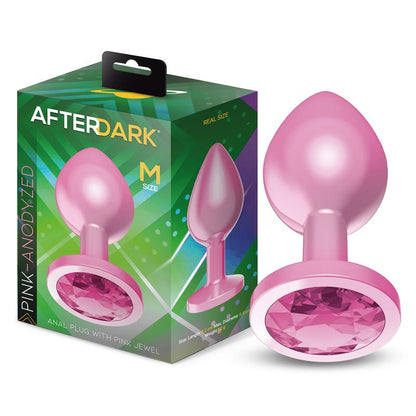 AFTERDARK - ANODYZED ANAL PLUG PINK WITH JEWEL SIZE M
