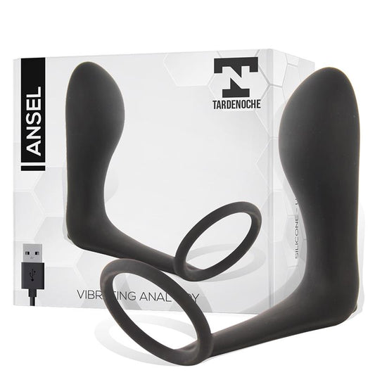 TARDENOCHE - ANSEL ANAL PLUG WITH VIBRATION AND COCK RING USB SILICONE