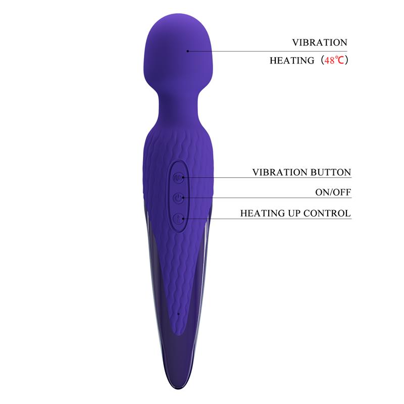 PRETTY LOVE - ANTONY YOUTH WAND VIBRATOR VIOLET HEAT EFFECT