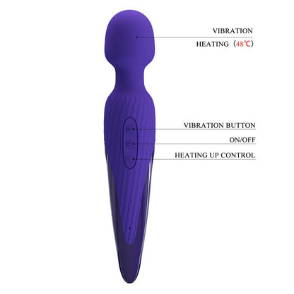 PRETTY LOVE - ANTONY YOUTH WAND VIBRATOR VIOLET HEAT EFFECT